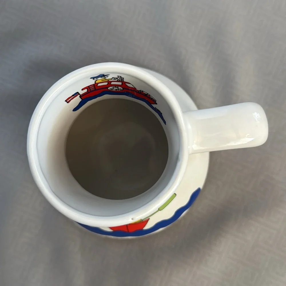 Vintage The No-Spill Captain’s Mug Coffee To Go Cartoon Fisherman Fishing 1982